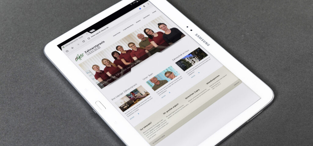 Arztpraxis Dr. Clauß Leipzig Website von FISCHER druck&medien